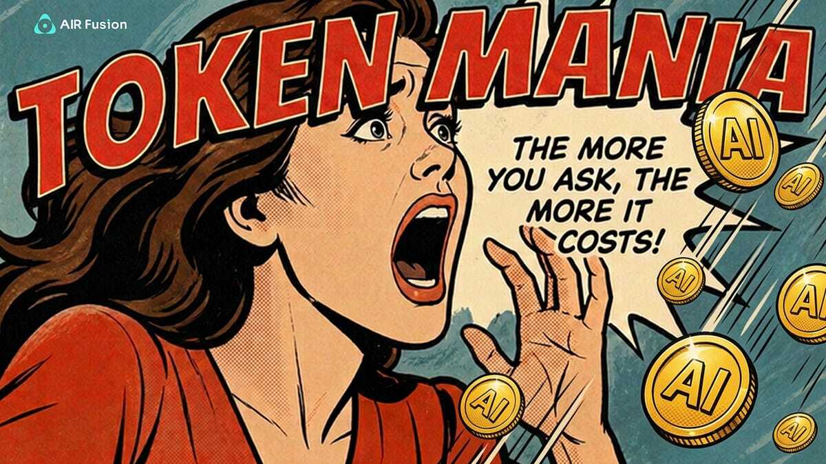 Lady in comic style screaming with gold AI coins falling around her. Generated by AI